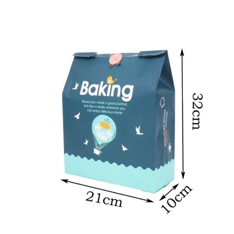 Combo 10 túi bánh mì hoa cúc ngang baking