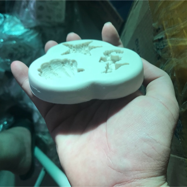 Khuôn silicon sinh vật biển cá ngựa, sao, sò ( cao cấp- kèm ảnh thật)
