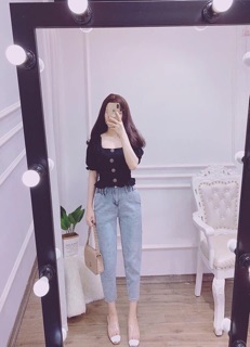 Áo croptop cổ u