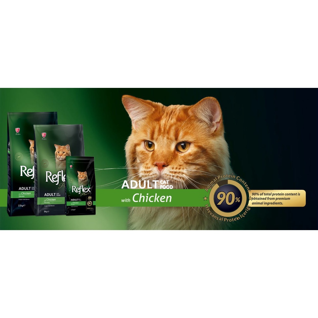 Hạt Reflex Plus Adult Thổ Nhĩ Kỳ Vị Gà- Thức Ăn Hạt Khô Cho Mèo Trưởng Thành