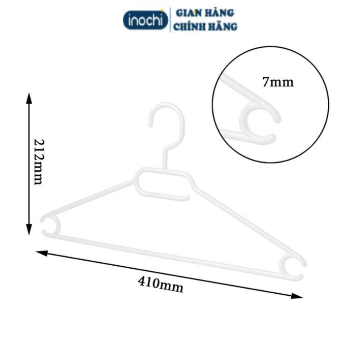 Móc treo quần áo cao cấp inochi, thiết kế gờ chống trượt, móc áo người lớn [MÃ 186] - Giao màu ngẫu nhiên