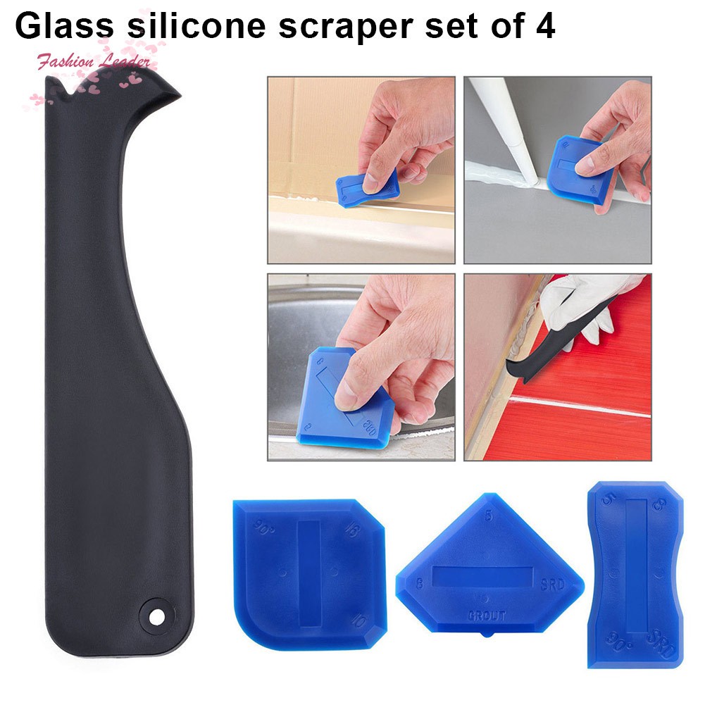 Set 4 dụng cụ cạo trét keo đường chỉ gạch khác nhau silicone tiện lợi