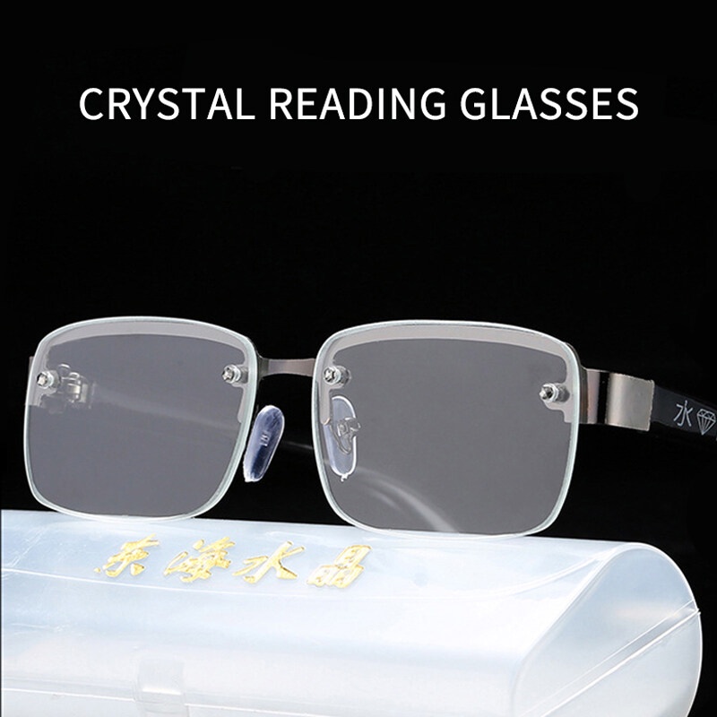 Kính Đọc Sách Không Viền Gọng Kim Loại Thoải Mái Thời Trang