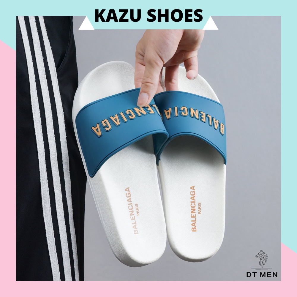 Dép BALEN quai xanh chữ vàng mẫu đỉnh của năm 2022 KAZU SHOES