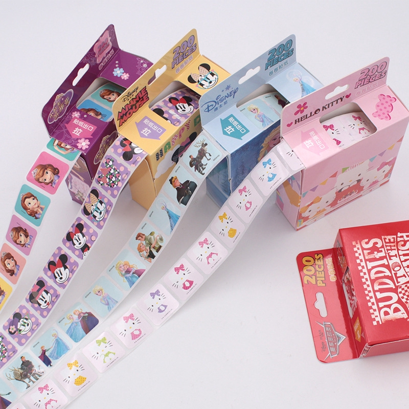 Set 200 miếng dán hình hoạt hình Frozen Princess My Little Pony trang trí tập ảnh/ nhật ký DIY cho bé gái