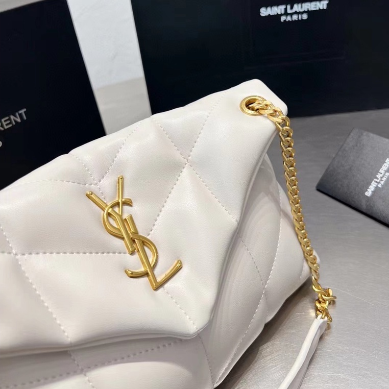 Túi Xách Đeo Vai Hình Đám Mây Phối Dây Xích Xếp Ly Màu Vàng Đen Cho Nữ777777