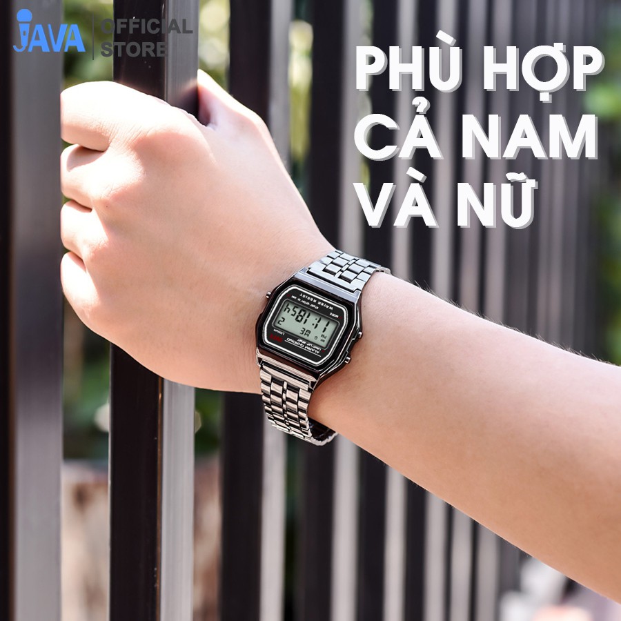 Đồng hồ điện tử dây kim loại unisex nam nữ WR - Chống xước - Chống nước - Sang trọng | BigBuy360 - bigbuy360.vn