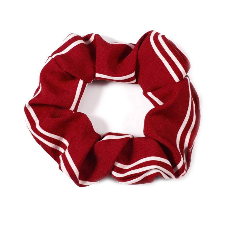 Dây Buộc Tóc Cao Su Co Giãn In Họa Tiết Sọc Đôi Phong Cách Hàn Quốc Cho Nữ