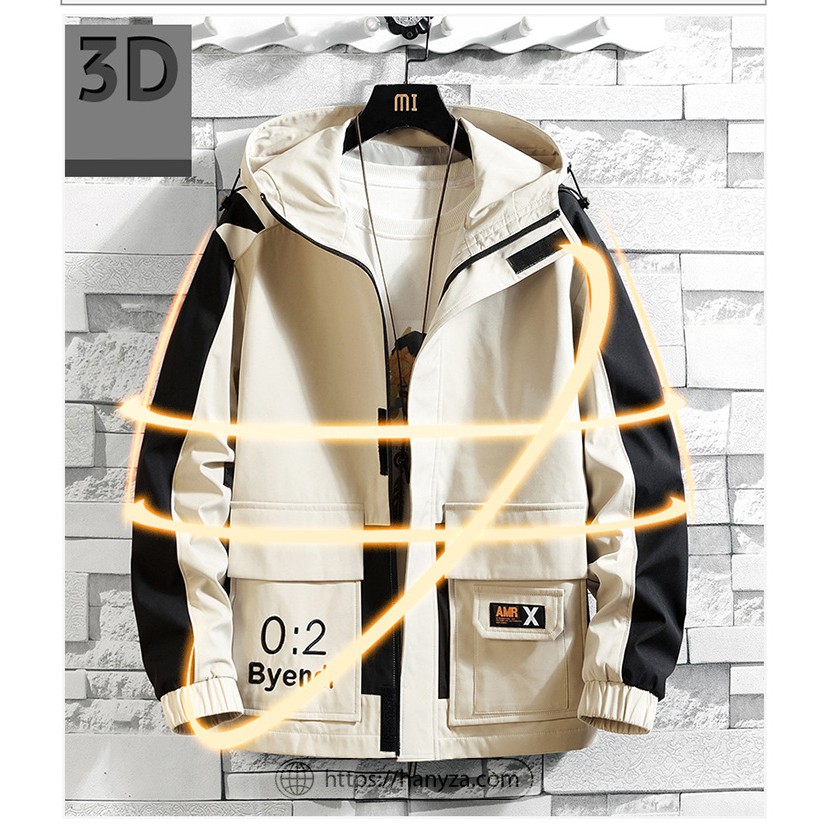 Áo khoác nam phối màu kèm mũ Danny the Bull JK8817