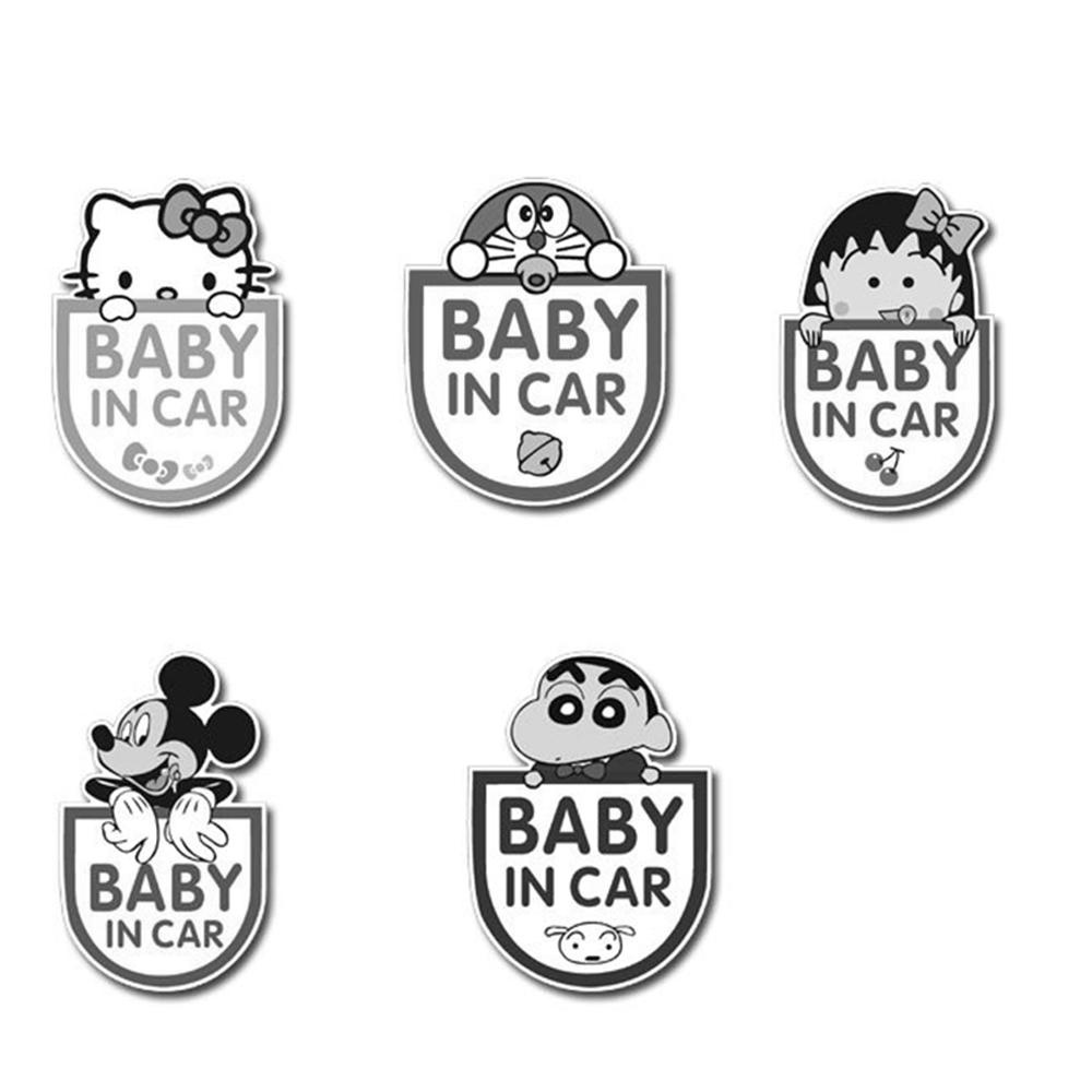 Sticker Dán Trang Trí Xe Hơi Hình Cậu Bé Bút Chì Shin / Doraemon Sáng Tạo REBUY1