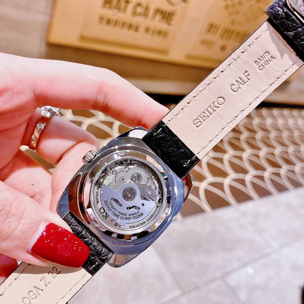 Đồng hồ nam máy cơ tự động - automatic seiko recaft snkp23 snkp25 snkp27 - dây da