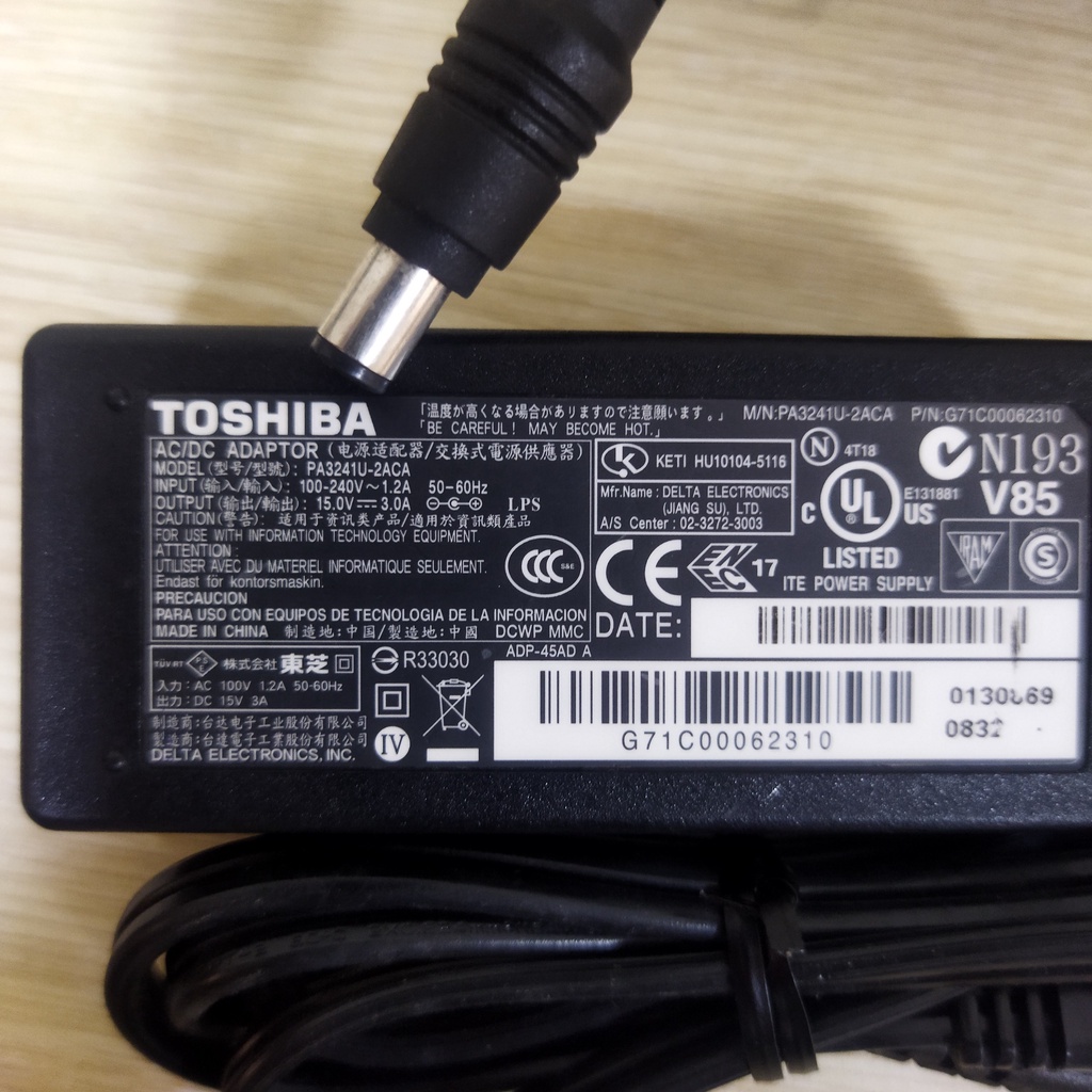 Adaptor Sạc chon Laptop TOSHIBA 15V-5A- 15V-4A- 15V-3A