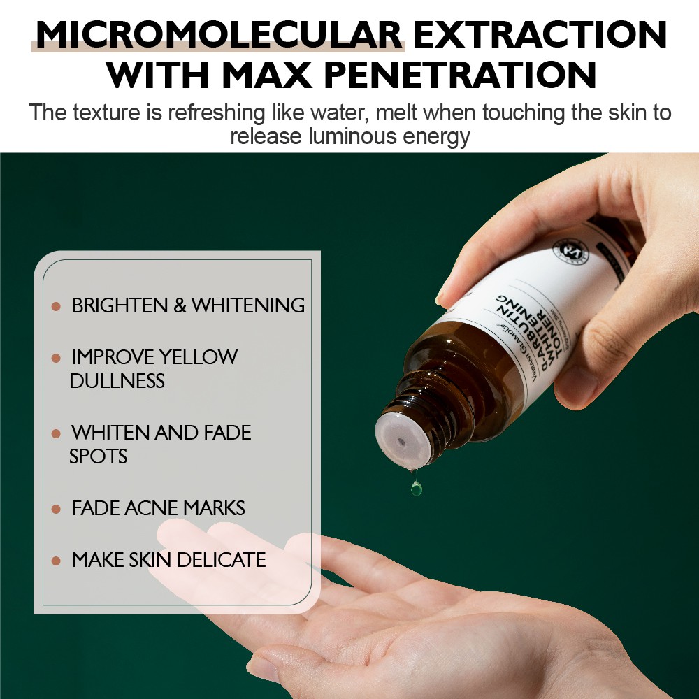 Toner trắng da VIBRANT GLAMOUR α-Arbutin Niacinamide + vitamin C giảm đốm nâu chống lão hóa dưỡng ẩm 100ml | BigBuy360 - bigbuy360.vn