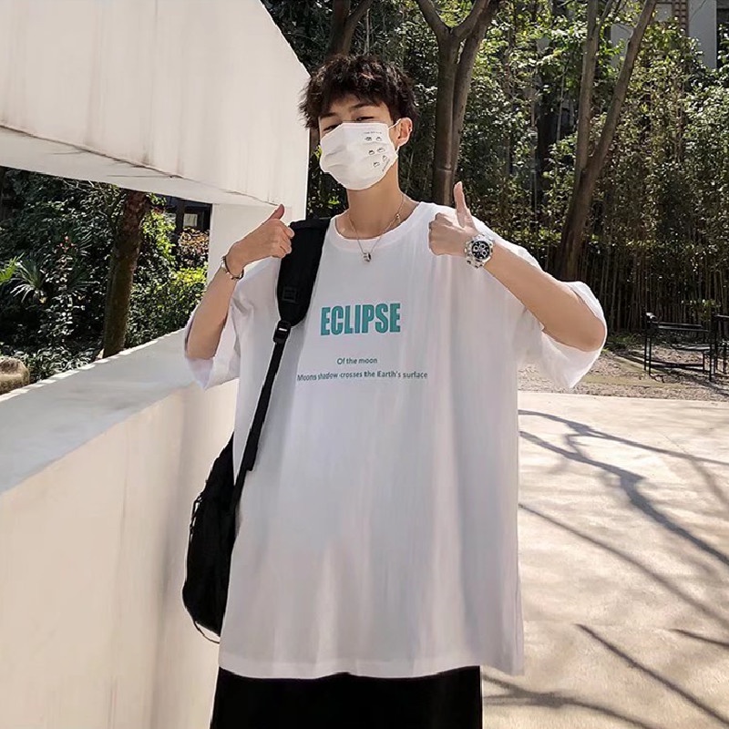 Áo Thun Tay Ngắn Dáng Rộng In Chữ Phong Cách Hip Hop Đường Phố Hàn Quốc Thời Trang Mùa Hè Cho Nam Và Nữ