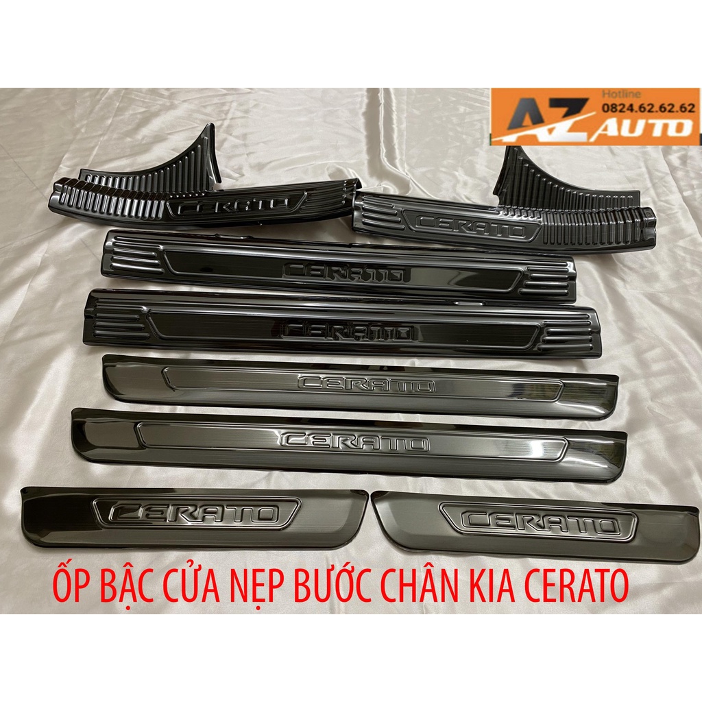 Ốp bậc cửa, Nẹp bước chân Kia Cerato 2019-2021 –  Titan tặng keo trợ dính