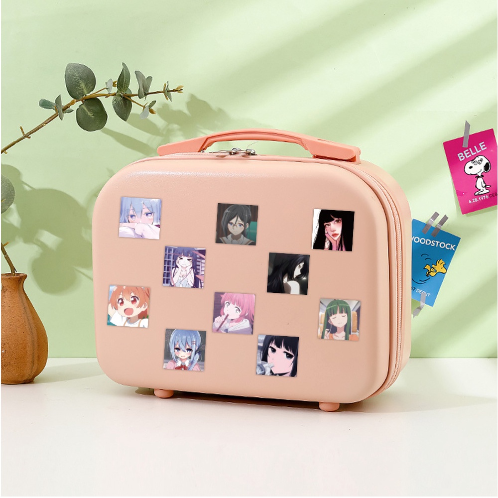 Bộ 120/60 Miếng Dán Hình Cô Gái Anime Dễ Thương Dùng Trang Trí Laptop/Điện Thoại/ Ván Trượt