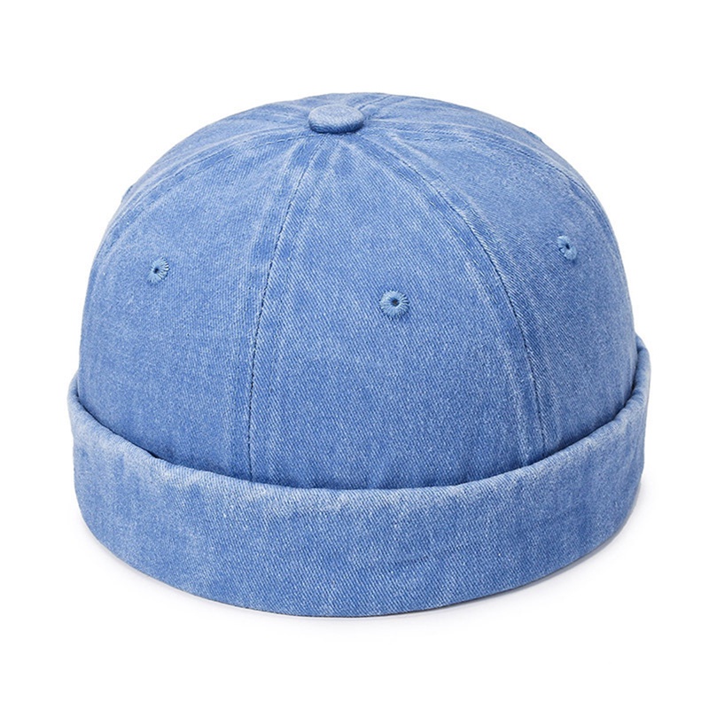 Fancy Mũ Beanie Cotton Không Vành Màu Trơn Cổ Điển Cho Nam