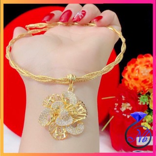 [FREESHIP] Kiềng mềm nữ mặt hoa mai đính đá thiết kế bền màu cao cấp