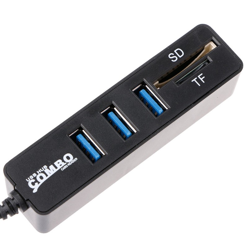 Bộ HUB chia cổng USB 3.1 jack cắm Type-C tích hợp đọc thẻ nhớ SD/TF 2 trong 1 đa năng tiện dụng