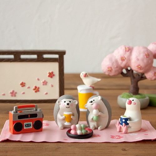 Các Nhà Sản Xuất Phong Cách Nhật Bản❤Dy1320 zakka Nhật Bản Decole Hoa Anh Đào Nhím Gấu Trắng Chim Cánh Cụt Bằng Resin Thủ Công Mỹ Nghệ Mùa Hè