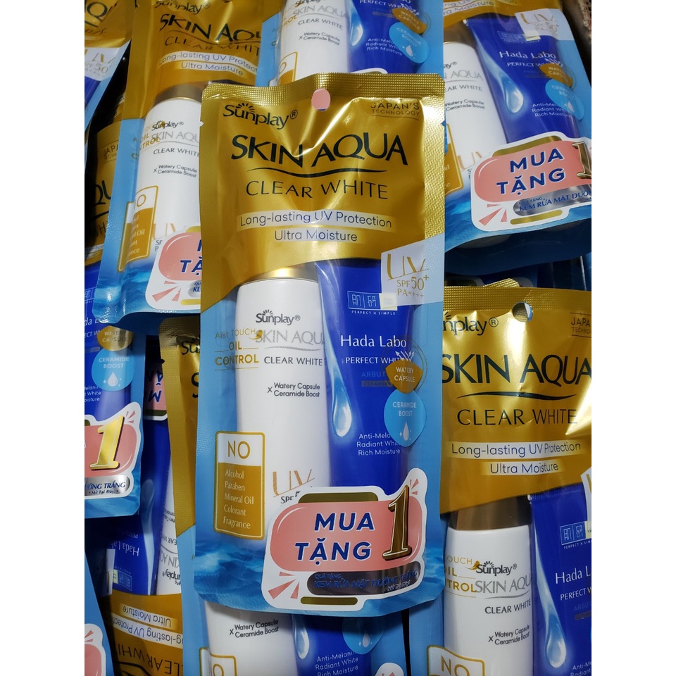 Sữa chống nắng dưỡng da trắng mịn Sunplay Skin Aqua Clear White SPF50+, PA++++ 25ml