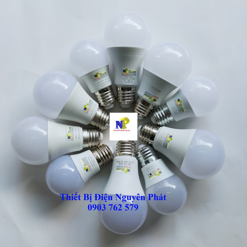 Bóng Đèn Led Bulb Kín Nước 7w Ánh Sáng Trắng/Vàng