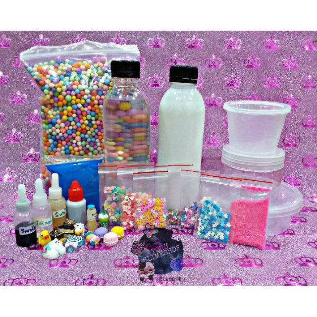 Bộ Kit Làm Slime Cơ Bản Basic Slime 15 món toru_slime