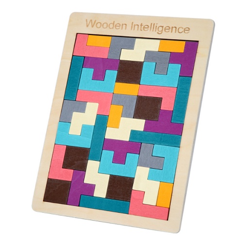 Trò chơi ghép hình Tetris, trò chơi giáo dục sớm phát triển trí não giác ngộ, đồ chơi giáo dục bằng gỗ