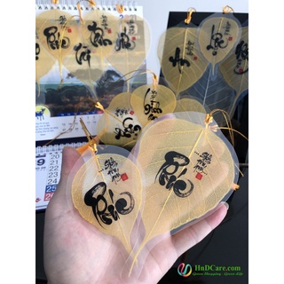 Lá Bồ Đề Vàng Kim Cao Cấp (Bồ Đề Tâm Phật, Phong Thủy, Thư Pháp)
