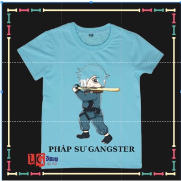 Áo Thun Xịn Xò cho bé Trai in hình Pháp sư Gangster - Biệt đội Gangster ( Từ 10 kg đến 90kg, đủ size áo)