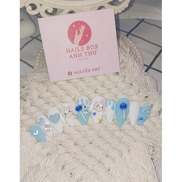 Nailbox thiết kế - Nailbox charm thỏ đáng yêu