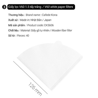 Combo bộ pha cà phê V60 02 phổ thông CAFEDE KONA
