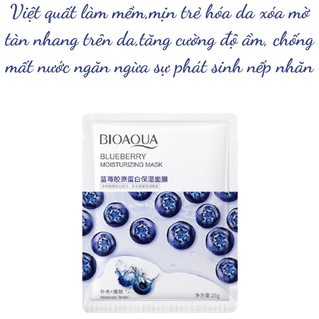 (Sỉ Siêu rẻ) Mặt Nạ Giấy Trái Cây Dưỡng Da Trắng Sáng Cấp Ẩm Nước Giảm Mụn Mask Hoa Quả thiên nhiên Bioaqua Mn86