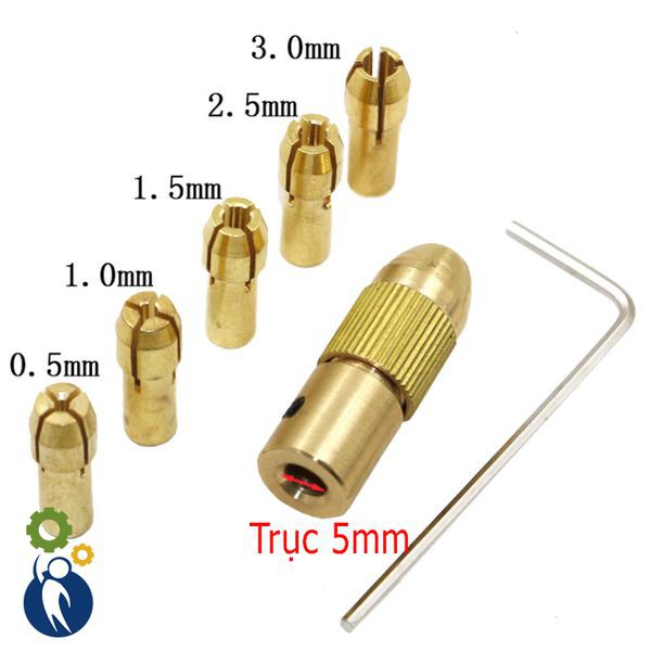 Bộ Đầu Kẹp Mũi Khoan Trục 5mm