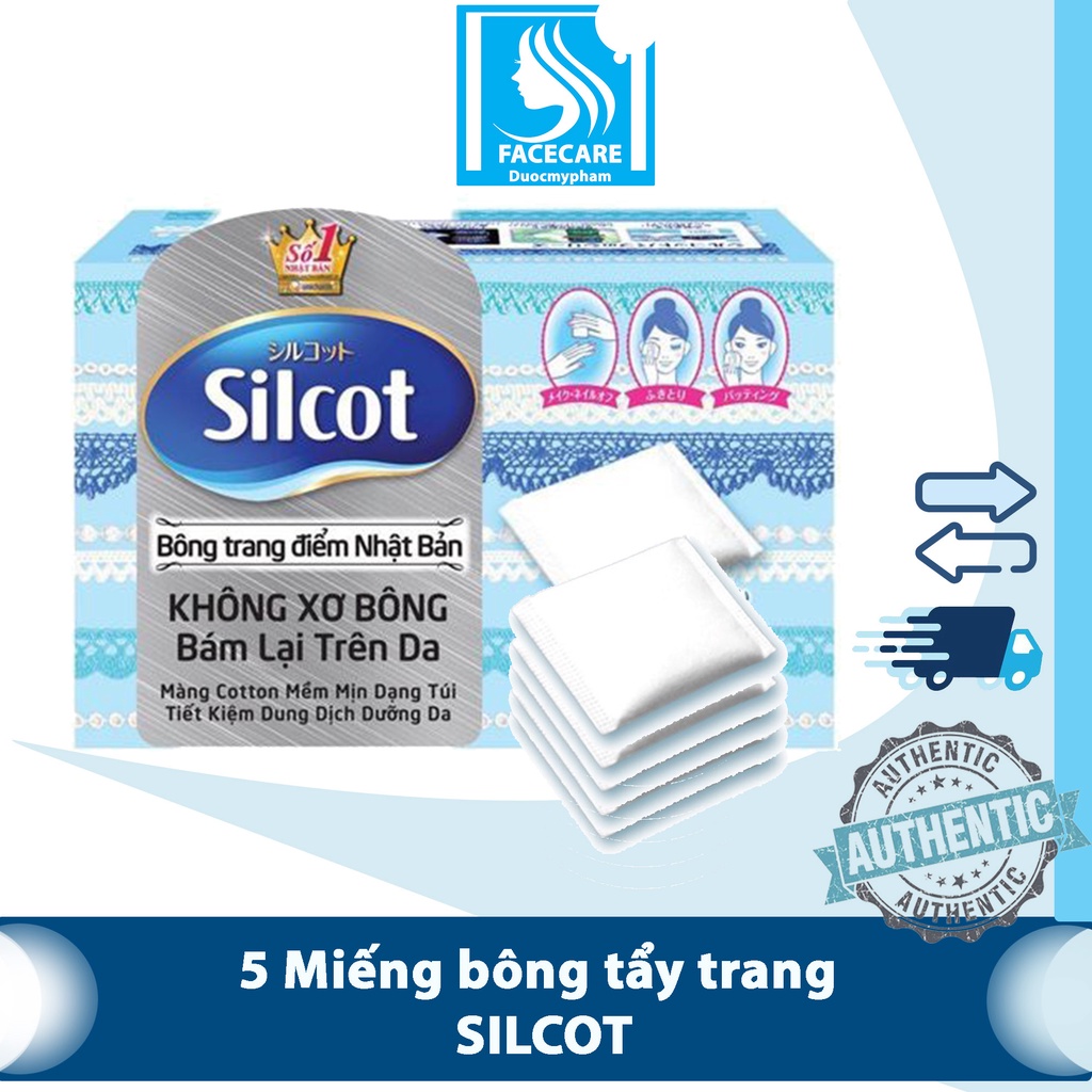 Bông Tẩy Trang Nhật Bản Silcot Velvety Touch Cotton 82 Miếng