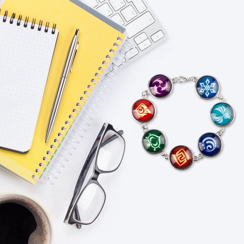 Tmdbyx Vòng đeo tay bằng da có thể điều chỉnh dùng để hóa trang nhân vật game Genshin