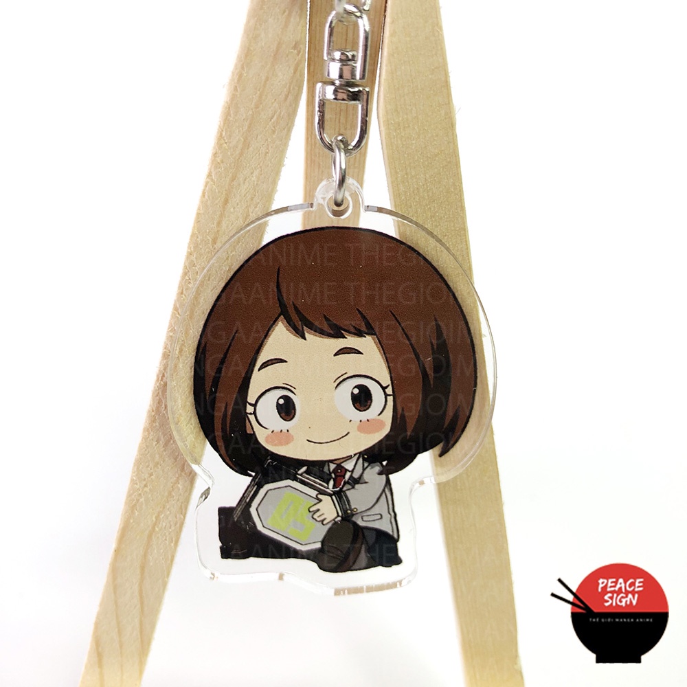 ( Mica trong acrylic ) Móc khóa BOKU NO HERO ACADEMIA ver NGỒI Học Viện Anh Hùng anime chibi