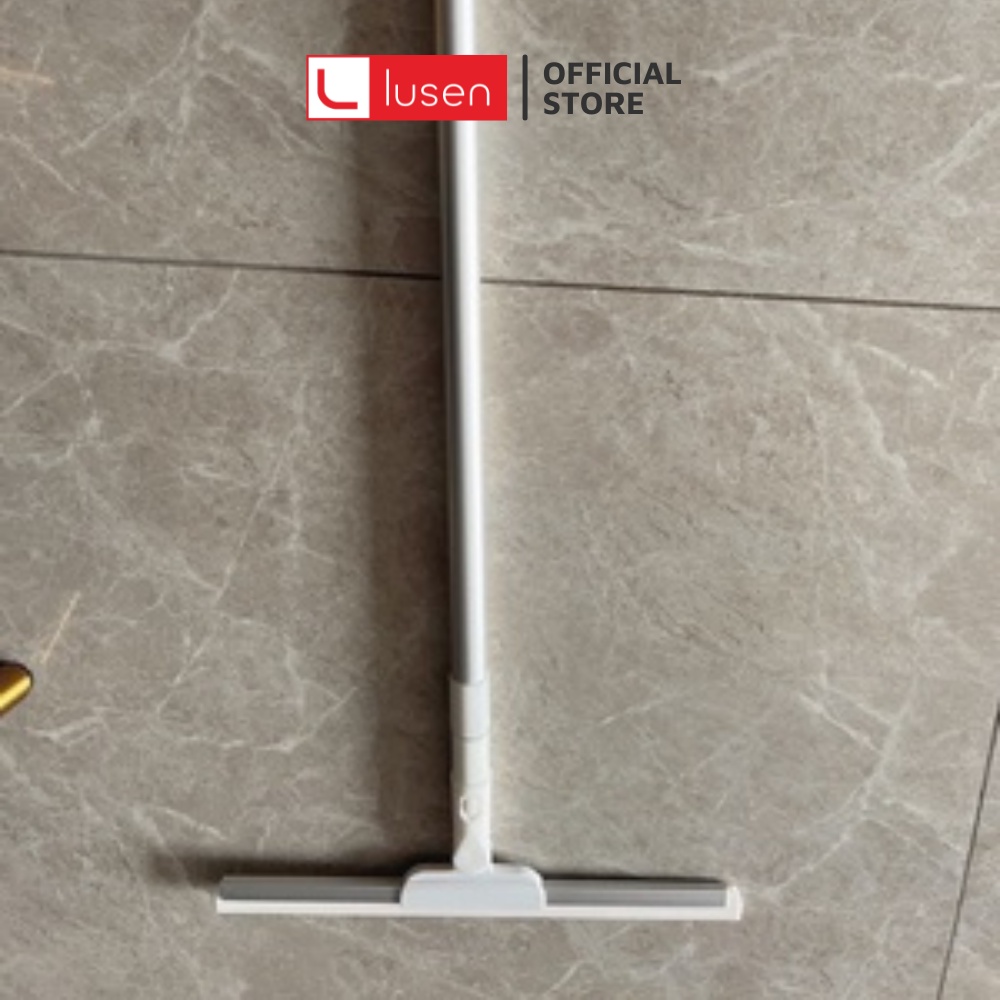 Cây gạt nước sàn nhà Lusen L1 cao cấp, Chổi gạt kính đa năng lưỡi silicone mềm dẻo, cán nhôm tùy chỉnh từ 75-125cm