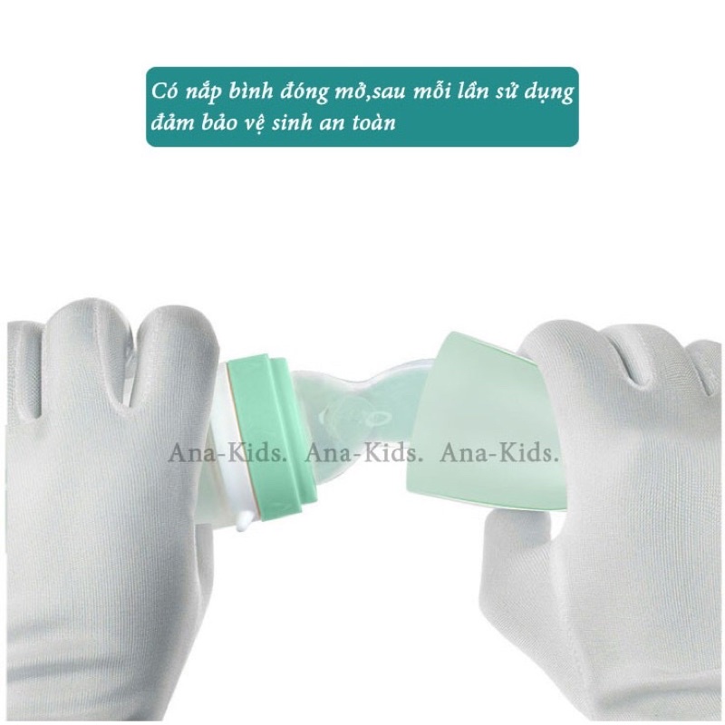 [HCM - SIÊU RẺ] Bình Thìa Kèm Túi Nhai Ăn Dặm VCOOL Tiện Dụng Cho Bé