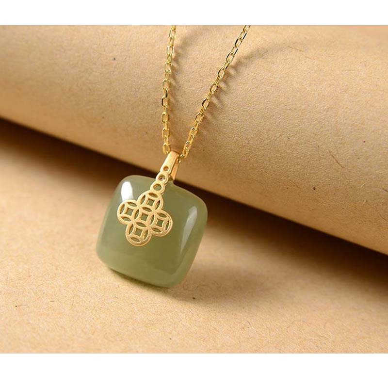 Vòng cổ hợp kim đính đá hình vuông xinh xắn