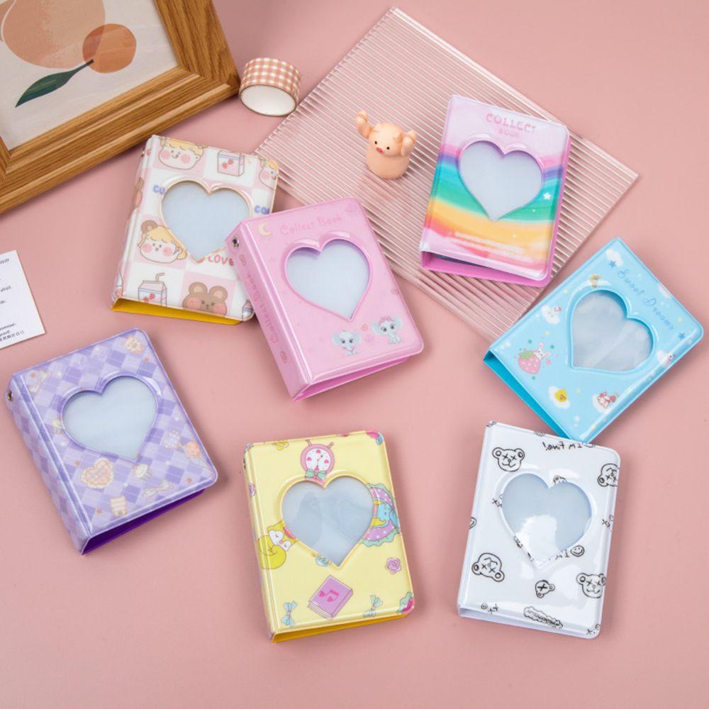 Album Đựng Ảnh 40 Ngăn Hình Trái Tim Hoạt Hình Giá Đỡ
