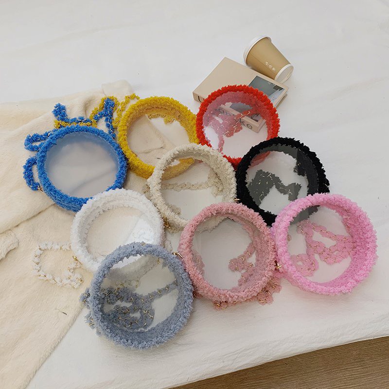 [ FREESHIP 50K ] Phụ kiện đan handmade, túi xách mica có khóa kéo (Có hướng dẫn đan)