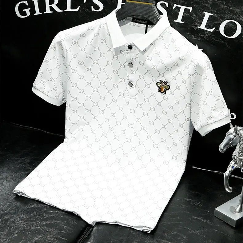 Áo Thun Polo Dáng Ôm Thêu Họa Tiết Độc Đáo Thời Trang Cao Cấp Cho Nam