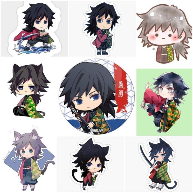 10-50 hình dán Stickers Tomioka Giyuu  decal