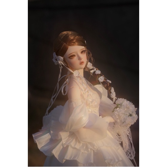 Búp bê BJD 1/3 bông cúc trắng bé nhỏ