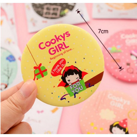 Gương mini bỏ túi cầm tay dễ thương - Gương tròn cầm tay   🍀 Clovershop68 🍀