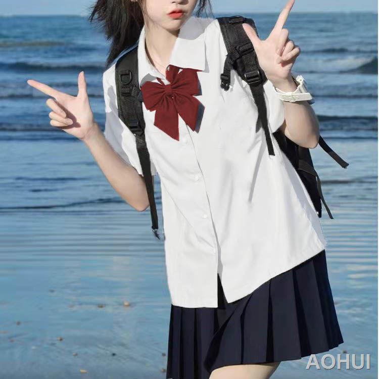 Lolita Nhật Bản và Hàn Quốc dễ thương áo sơ mi + nơ