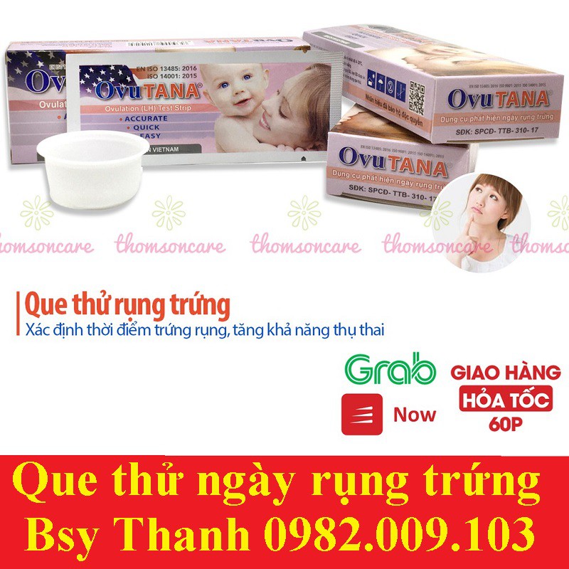 (CHE TÊN ĐƠN HÀNG) Que test thử rụng trứng Ovutana, Chính xác cao [Ovu tana sinh con theo ý muốn] (1 que)