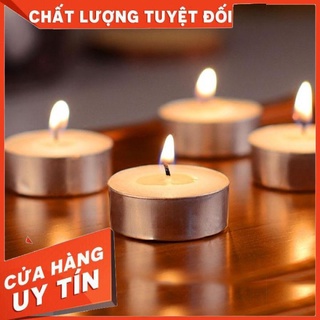 Nến viên tròn tealight đốt đèn xông tinh dầu, nến đun bình trà, decor trang trí, dùng trong khách sạn, quán cafe