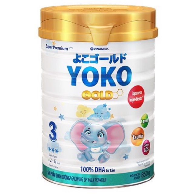 Sữa bột YOKO 3 850g (cho trẻ từ 2 - 6 tuổi)